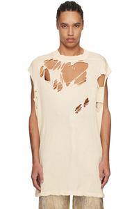 Футболка с принтом «Голливуд» Rick Owens Drkshdw, цвет natural
