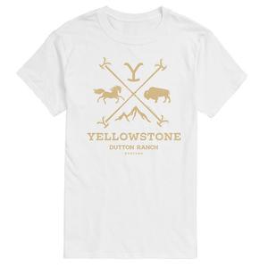 Мужская футболка с графическим логотипом Yellowstone Branding Iron Badge, белый