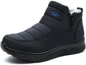 Generic Женские зимние снежные ботинки, оранжевые водонепроницаемые ботильоны с меховой подкладкой, боковая молния, противоскользящая подошва на платформе