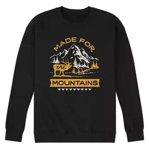 Мужская флисовая толстовка с принтом "Создана для гор" Licensed Character, черный