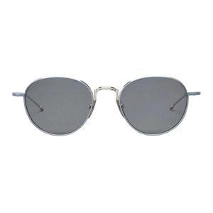 THOM BROWNE Солнцезащитные очки с круглой оправой, Silver