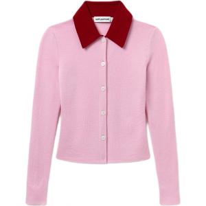 Шерстяной кардиган Self-portrait, розовый