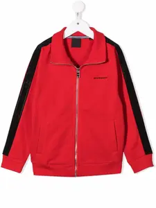 Спортивная толстовка с контрастными полосками по бокам Givenchy Kids, красный