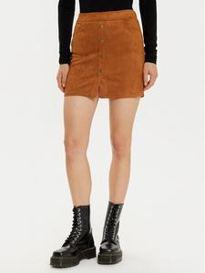 Юбка из искусственной кожи, стандартного кроя Jdy, коричневый