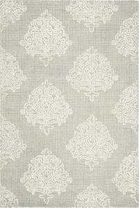 Ковер SAFAVIEH, 122 x 183 см, Abstract Collection, Aqua & Ivory, ручной работы из шерсти, идеален для помещений с высокой проходимостью: прихожая, гостиная, спальня (ABT523B)