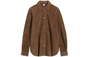 Футболка с замшевыми вставками TOTEME, Табачно-коричневый