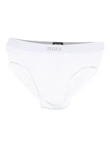 Трусы с логотипом на поясе Zegna, белый