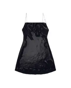 Короткое платье с воротником-хомутом Diesel, черный