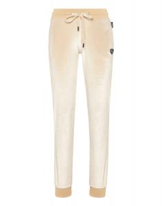 Philipp Plein Узкие брюки 'Skull' в светло-бежевом цвете