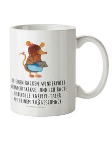 Детская кружка с мышкой, печеньем и надписью на белом фоне Mr. & Mrs. Panda