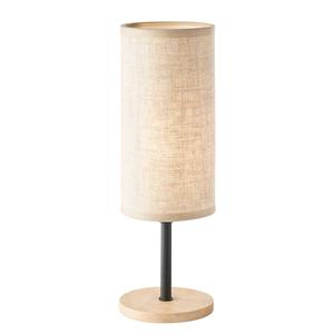 Настольная лампа Fischer & Honsel Parma, железо / массив дуба - черный / бежевый - 1 пламя
