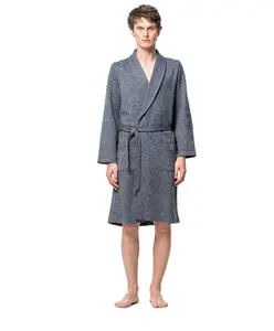 Халат для курения из толстой ткани SOY, темно-синий