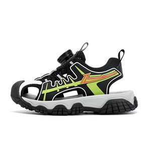 Противоскользящие износостойкие детские сандалии для детей TONYBEAR, черный/зеленый