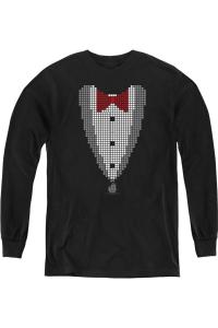 Футболка с пиксельным смокингом из «Теории Большого взрыва» для подростков Gildan, черный