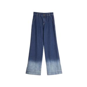 ELLE Джинсы женские деним синие умеренно широкие