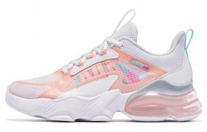 QIAODAN Низкие беговые кроссовки North Meditation 2.0 для женщин бело-сине-розовые