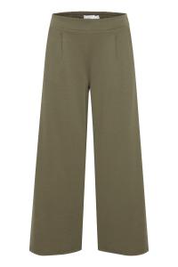 Брюки женские ICHI широкие, зеленый