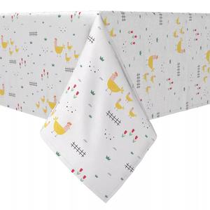 Квадратная скатерть, 100 % хлопок, 60x60 дюймов, Куры с фермы