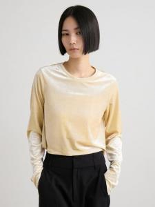 Короткий бархатный топ Miesrohe, цвет Yel[032]