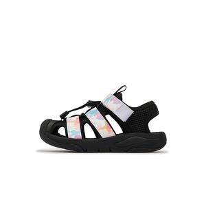 Детские сандалии с низким верхом, нескользящие и дышащие XTEP, черный/фиолетовый