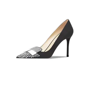 Siwei Туфли на высоком тонком каблуке женские, черные