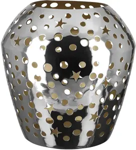 Подсвечник Fink Sheila с звездообразными вырезами, серебряный