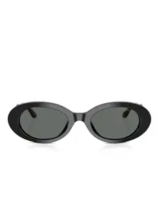 Солнцезащитные очки в овальной оправе Giorgio Armani, черный