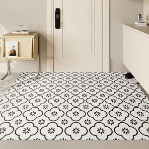 Budis Ковер 120х160 см из ПВХ для входной двери, моющийся, нескользящий, настраиваемый, Fuguihua Tile [Leather]