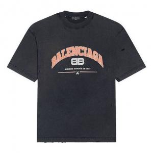 Футболка maison t-shirt medium fit 'black' Balenciaga, черный