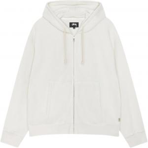 Двухслойная вафельная худи с молнией Stussy, Ecru