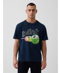 (U) Футболка свободного кроя Blink 182 с графическим принтом