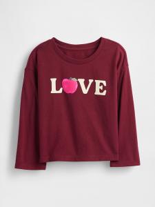 GAP Футболка с длинными рукавами красного цвета