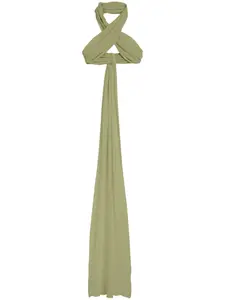 Шелковый топ с запахом AMI Paris, зеленый