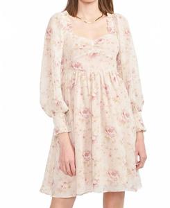 Платье-бэбидол Eaven Mini в розовом цветочном принте En Saison