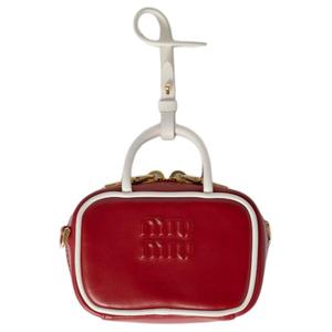MIU MIU Сумка через плечо beau calfskin, кроссбоди, женская сумка red & white