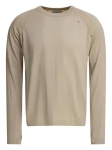 Свитер с круглым вырезом и рукавами реглан Stone Island, нейтральный