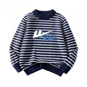 Детский свитер с круглой горловиной Moderate WARRIOR, темно-синий/h hope english