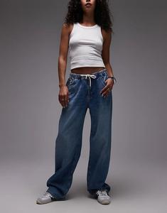 Легкие джинсы-джоггеры Topshop Denim средне-синего цвета