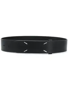 Ремень с декоративной строчкой MAISON MARGIELA, черный