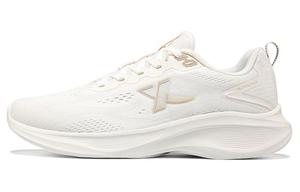 Амортизирующие износостойкие низкие кроссовки для бега женские бело-коричневые XTEP