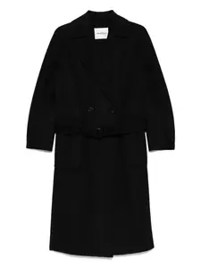 Двубортное пальто с поясом Ottod'Ame, черный