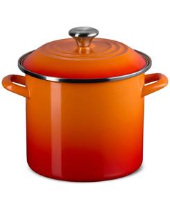 Эмалированная стальная кастрюля объемом 8 кварт (около 2,7 л) Le Creuset, цвет flame