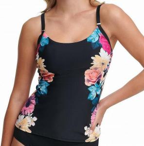 Женский топ-танкини Calvin Klein с открытыми плечами, Black