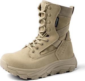 Женские тактические боевые ботинки для походов с высотой 20 см, водонепроницаемые военные ботинки, легкие военные ботинки, противоскользящие с поддержкой голеностопа, ботинки для женщин Lackwar, Sand