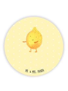 Mr. & Mrs. Panda Магнит на холодильник "Лучшие друзья" в виде лимона с надписью пастельно-желтого цвета