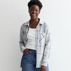 Футболка Petite Sonoma Goods For Life, Powder Lilac Plaid