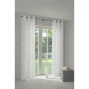 Штора Adam «Волна», (1 шт.), изготовлена ​​из экологически чистого органического хлопка, цвет natur/hellgrau/beige