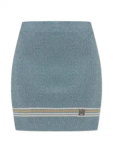 Мини-юбка с логотипом AMIRI, синий