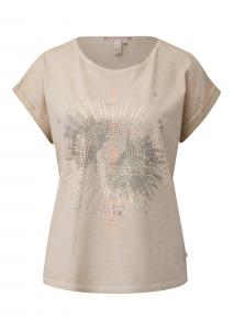QS Футболка в бежевом, камеловом цвете