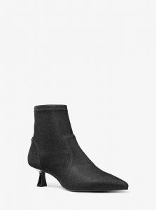 Ботинки Amali Glitter Chain-Mesh Kitten Boot Michael Kors Outlet, черный